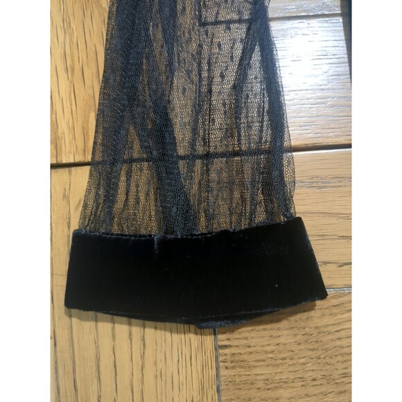 Zara Dress SM Witchy Sheer Sleeves, SweetHeart Neckline Black Velvet Lace - Picture 10 of 13